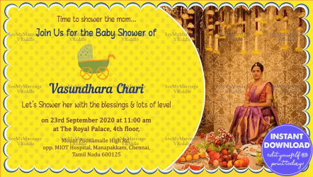 Bhagyavati Bhava_tamil Baby Shower_e Card