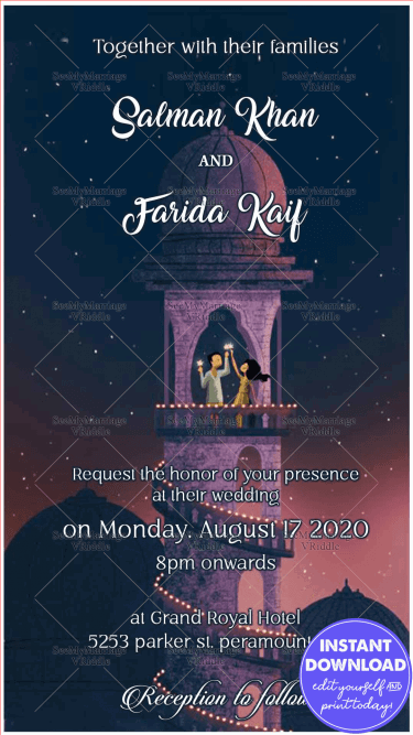 Chand Sifarish Marriage Invitation Card