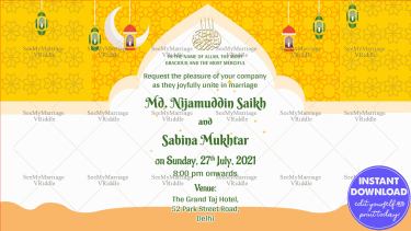 Do Dil Ek Mohabbat Islamic Wedding E Card