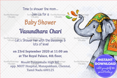 Vaaikappu_tamil Seemantham Invitation_e Card