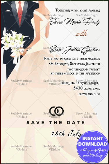 Together With Our Families We Announce Our Wedding Date