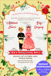 Udangan Pernikahan Indonesian Wedding Invitation Card