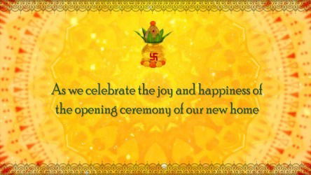 Gruhapravesam Yellow Theme English Housewarming Invitation Video