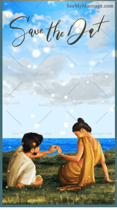Save The Date Wedding Invitation Video Beach Proposal