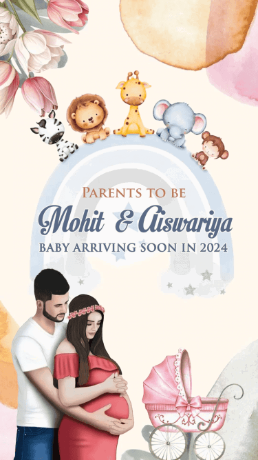 Adorable Safari-Themed-Pregnancy -nnouncement
