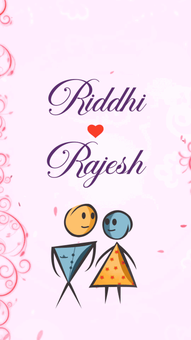 Zoo - Zoo Theme Wedding Invitation Video with Cartoon Couple Character and Pastel Color Background