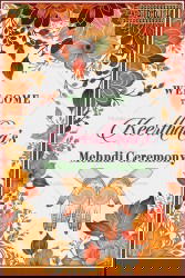 Autumn Blossom Mehndi Ceremony Welcome Poster