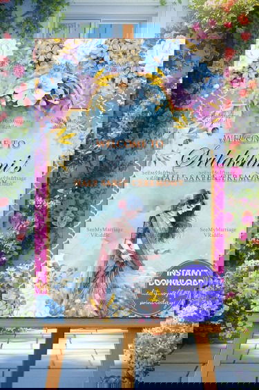 Blossoming Beauty Half Saree Ceremony Welcome Poster