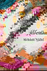 Floral Radiance Mehndi Night Welcome Poster with Lanterns Decor