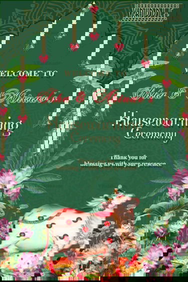 Lotus Blossom Theme Housewarming Banner