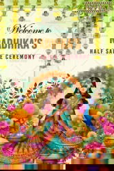 Radiant Floral Accents Half Saree Ceremony Welcome Poster