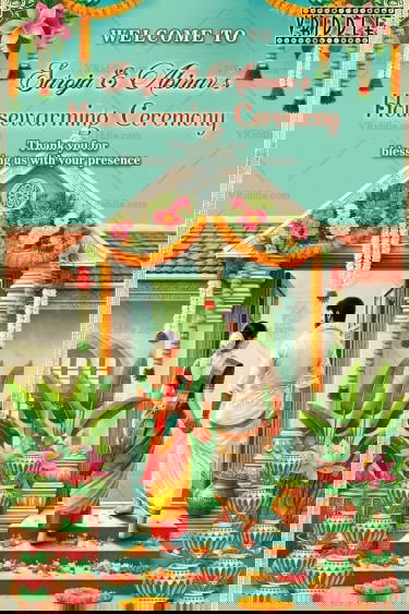 Traditional Floral Doorway Housewarming Banner