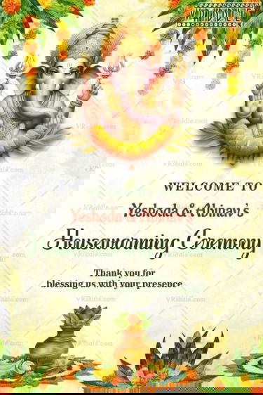 Traditional Floral Accents Housewarming Welcome Poster