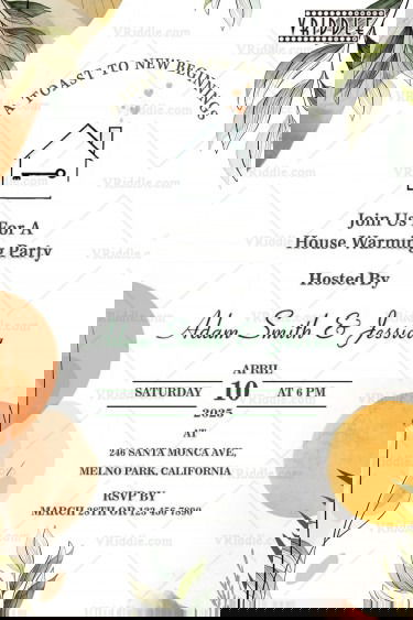 Minimalist Boho Housewarming Party Invitation Soft Western Elegance with Leafy Accents