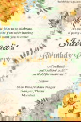 Butterfly Blooms Birthday Party Invitation with Soft Pastel Design
