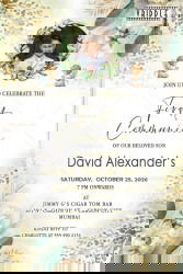 Sacred First Communion Invitation in Green and Gold Glitter, Add Photo Option with Watercolor Floral Motifs